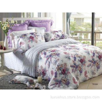 Elegant King Size Modern Teen Girl Lyocell Bedding Set For